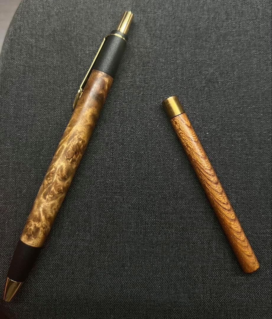 野原工芸 木製　シャーペン　屋久杉　スタンダード　斑紋黒染色　木軸　伊勢丹 野原工芸 木製シャーペン屋久杉スタンダード斑紋黒染色木軸伊勢丹